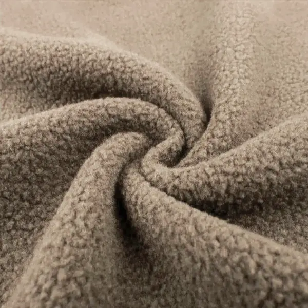 Herren Vintage Wildleder Patchwork Lamm Fleece Multi-Pocket Reverse Kragen Outdoor Jacke Mantel