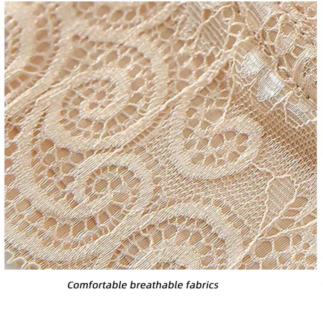 Nahtloser Kabellos Push-Up-Spitzen-BH Übergröße für Damen