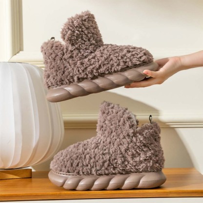 Stilvolle warme Baumwollschuhe mit dicker Sohle