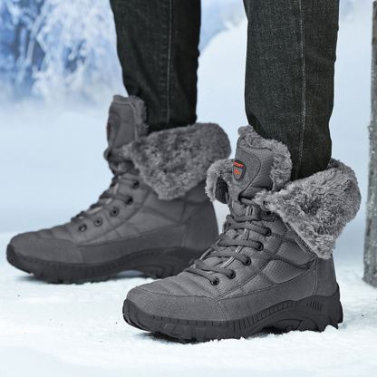 Lässige High-Top-Fleece-Baumwollstiefel für Herren