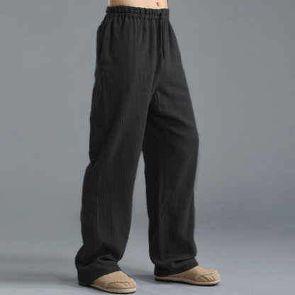  Herren-Sporthose, locker, lässig, Leinen, atmungsaktiv, für Herren