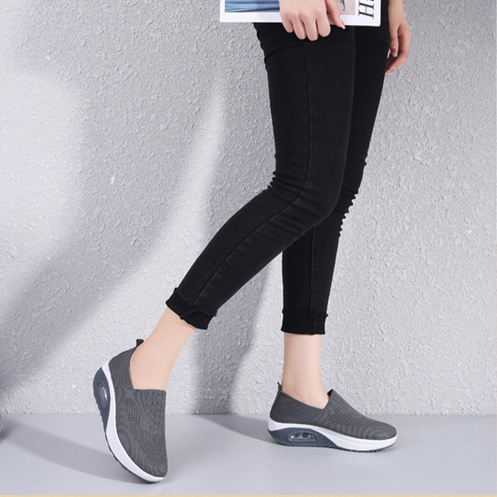 Atmungsaktive Luftpolster-Sneaker für Damen aus Fliegenstrick