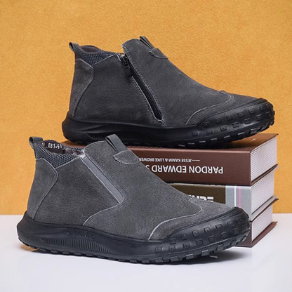 Herren-Winterstiefel aus Fleece mit hohem Schaft aus Baumwolle