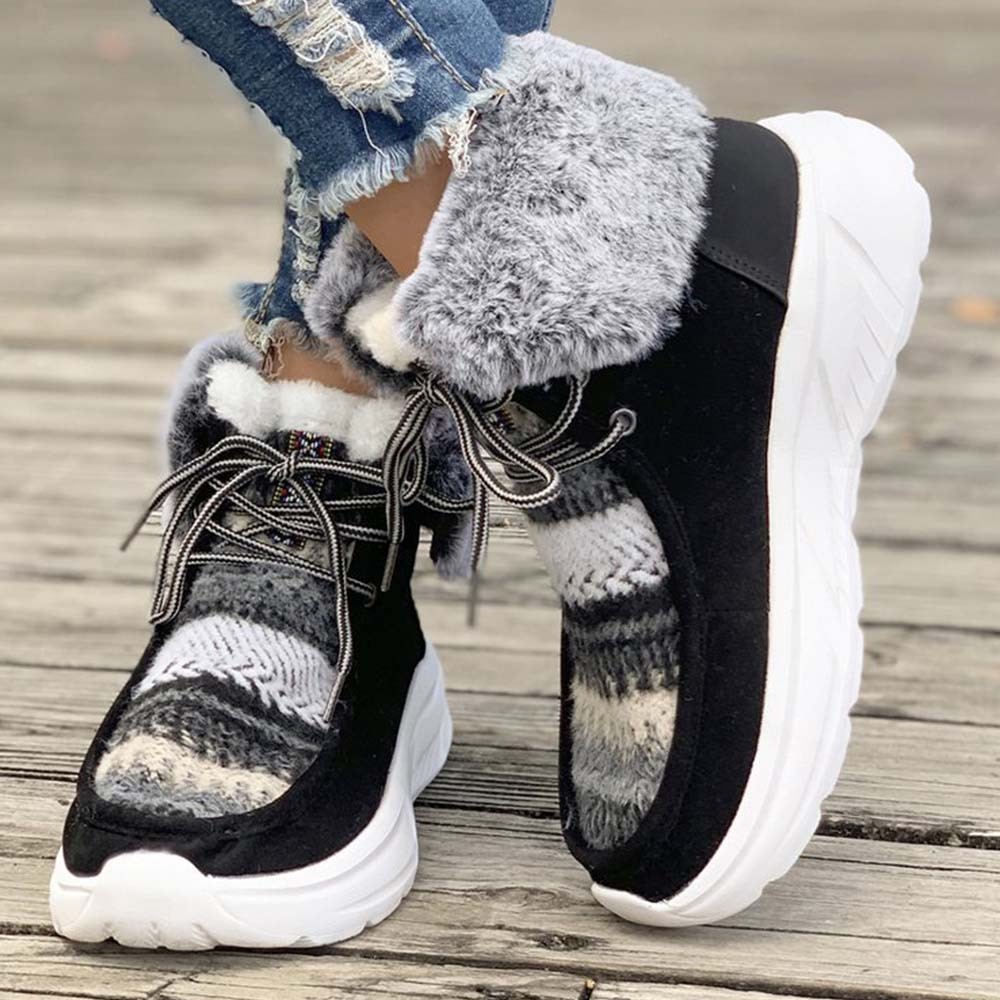 Neue winterverdickte und warme Damenstiefel