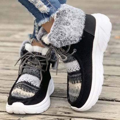 Neue winterverdickte und warme Damenstiefel