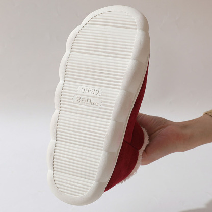 Neue Heimschuhe mit dicken Sohlen und Fleece-Baumwolle