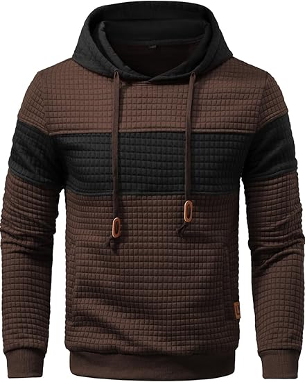 🔥2025 Neu🔥Langärmliger Patchwork-Kapuzenpullover mit Karomuster und Jacquardmuster