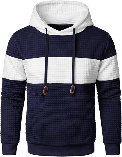 🔥2025 Neu🔥Langärmliger Patchwork-Kapuzenpullover mit Karomuster und Jacquardmuster