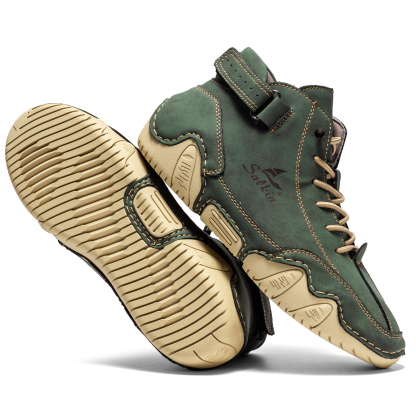 Italian Handmade Suede High Boots for Men Waterproof Leather Sneakers Chukka