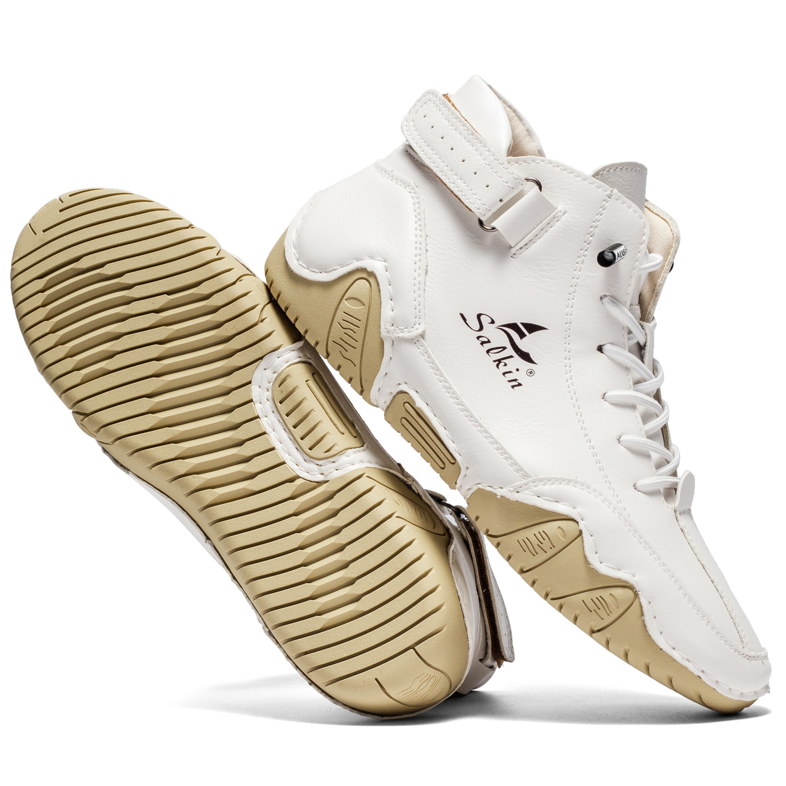 Italian Handmade Suede High Boots for Men Waterproof Leather Sneakers Chukka