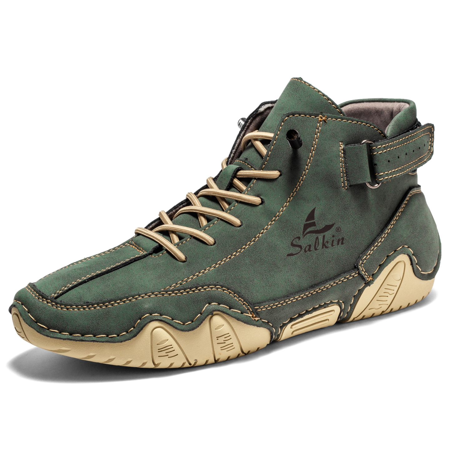 Italian Handmade Suede High Boots for Men Waterproof Leather Sneakers Chukka