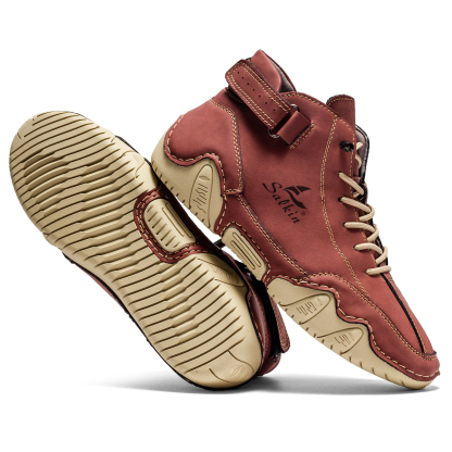 Italian Handmade Suede High Boots for Men Waterproof Leather Sneakers Chukka