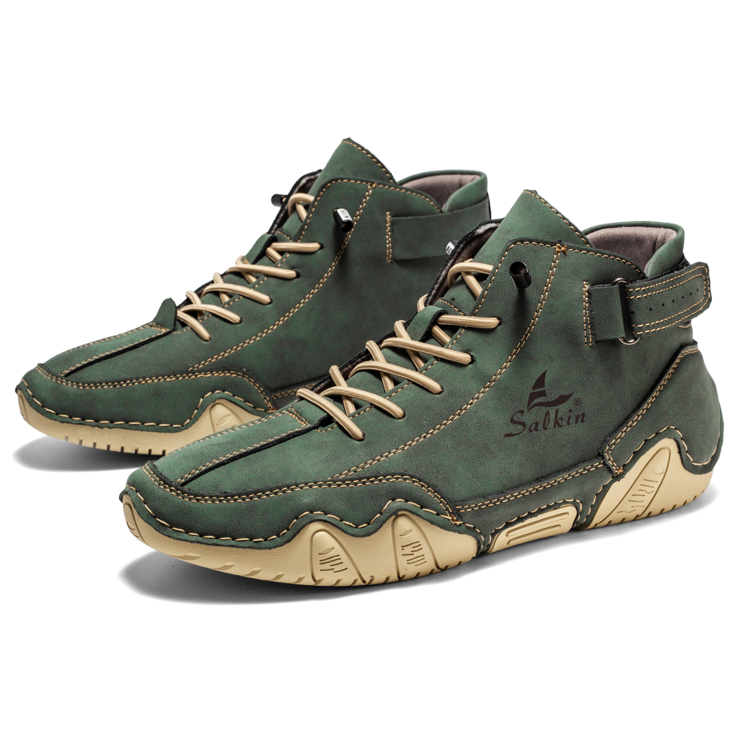 Italian Handmade Suede High Boots for Men Waterproof Leather Sneakers Chukka