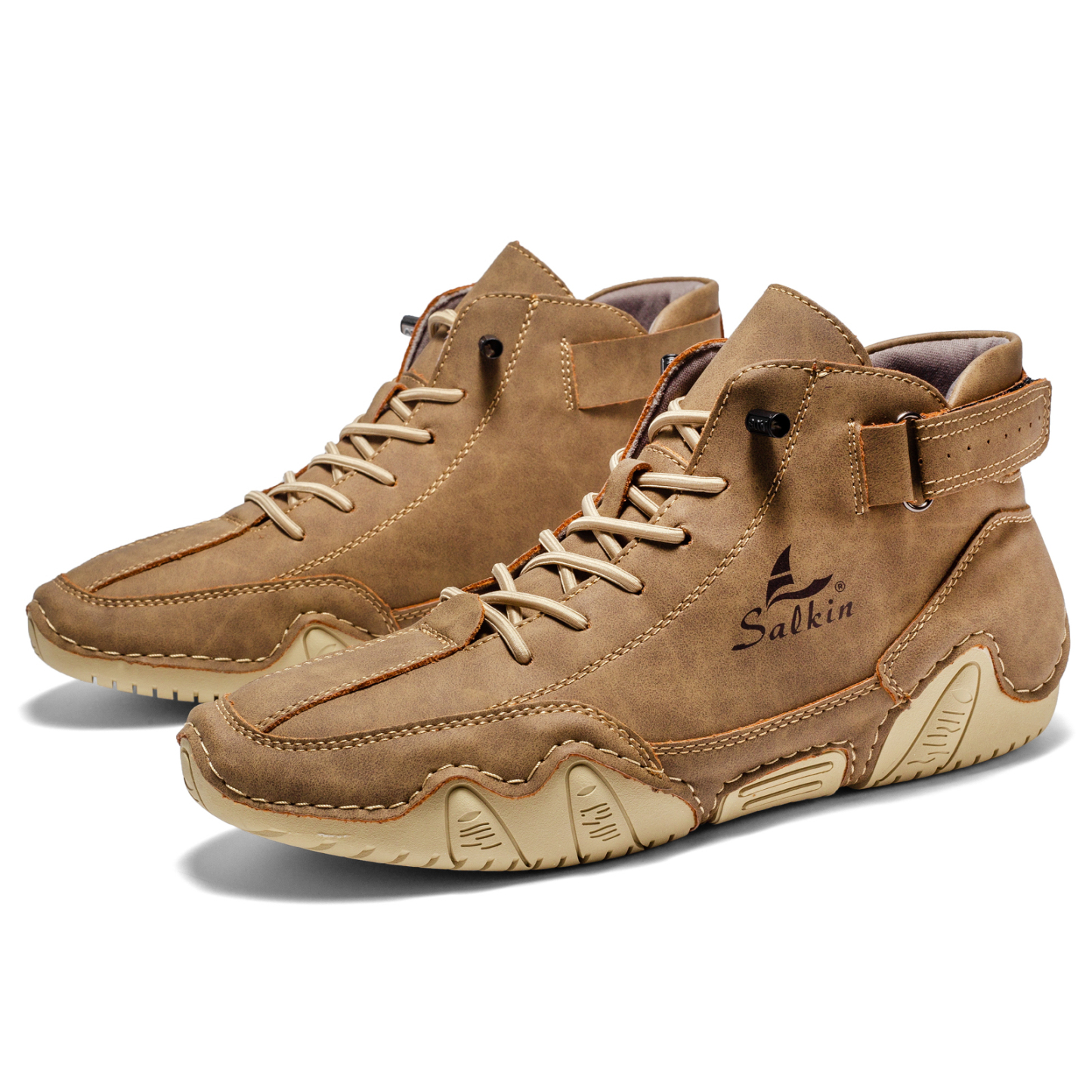 Italian Handmade Suede High Boots for Men Waterproof Leather Sneakers Chukka