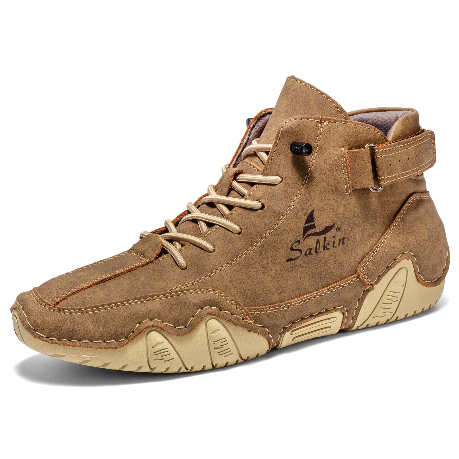 Italian Handmade Suede High Boots for Men Waterproof Leather Sneakers Chukka