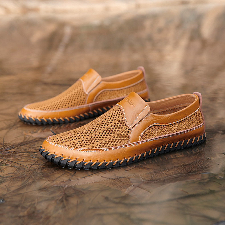 Letzter Tag 50 % RABATT🔥Handgenähte, atmungsaktive, rutschfeste, lässige Slip-on-Loafer für Herren