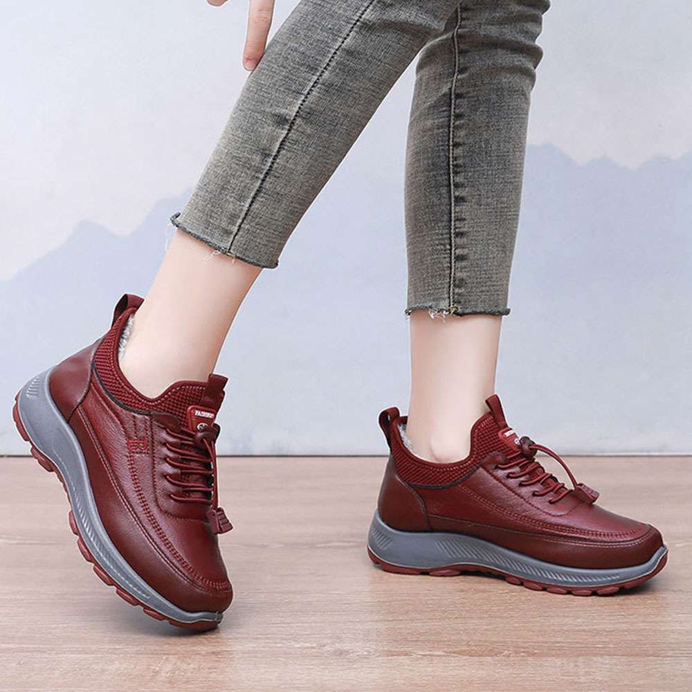 Winter-Damen-Schuhe aus samtverdickter weicher Sohle aus warmer Baumwolle