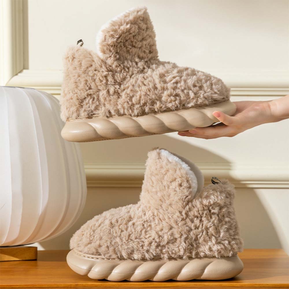 Stilvolle warme Baumwollschuhe mit dicker Sohle