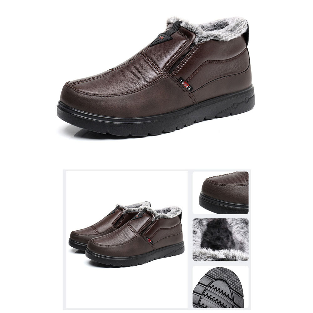 Warme Winter-Slip-on-Plus-Samt-Herren-Baumwollschuhe