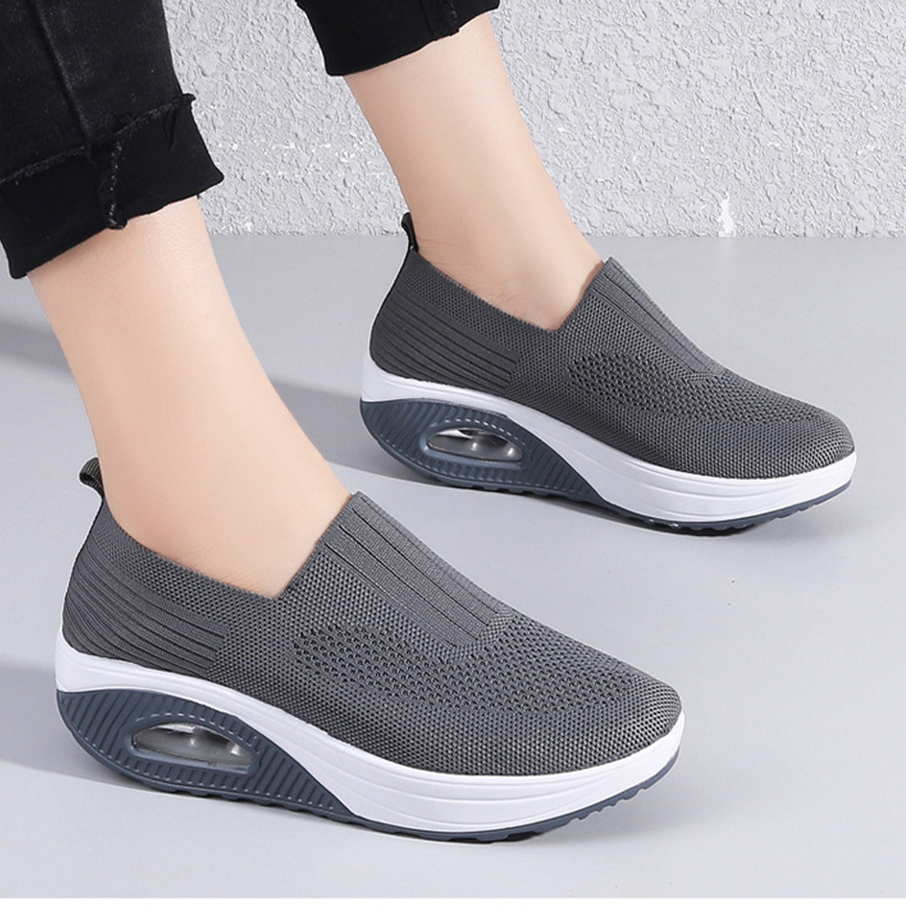 Atmungsaktive Luftpolster-Sneaker für Damen aus Fliegenstrick