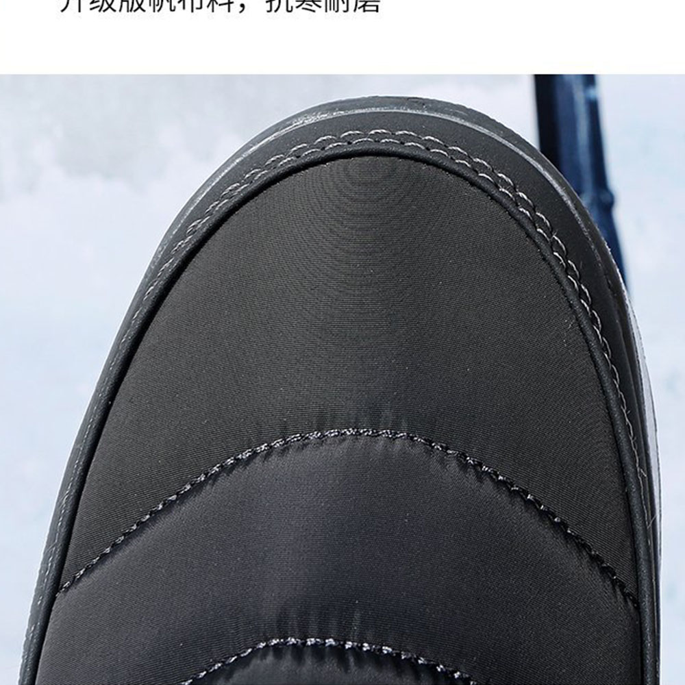 Damen-Schneestiefel mit dicker Sohle und mittelhohem Fleece aus Fleece