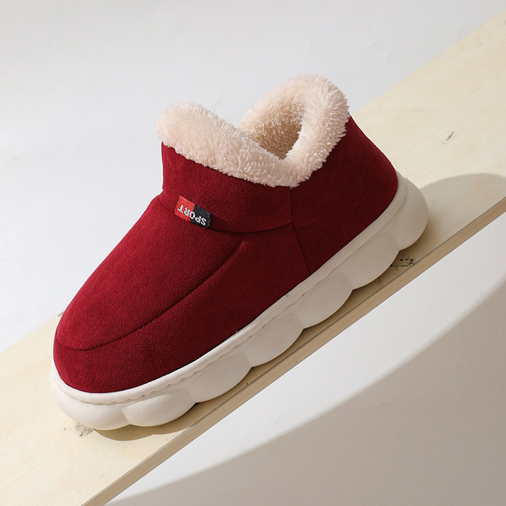 Neue Heimschuhe mit dicken Sohlen und Fleece-Baumwolle