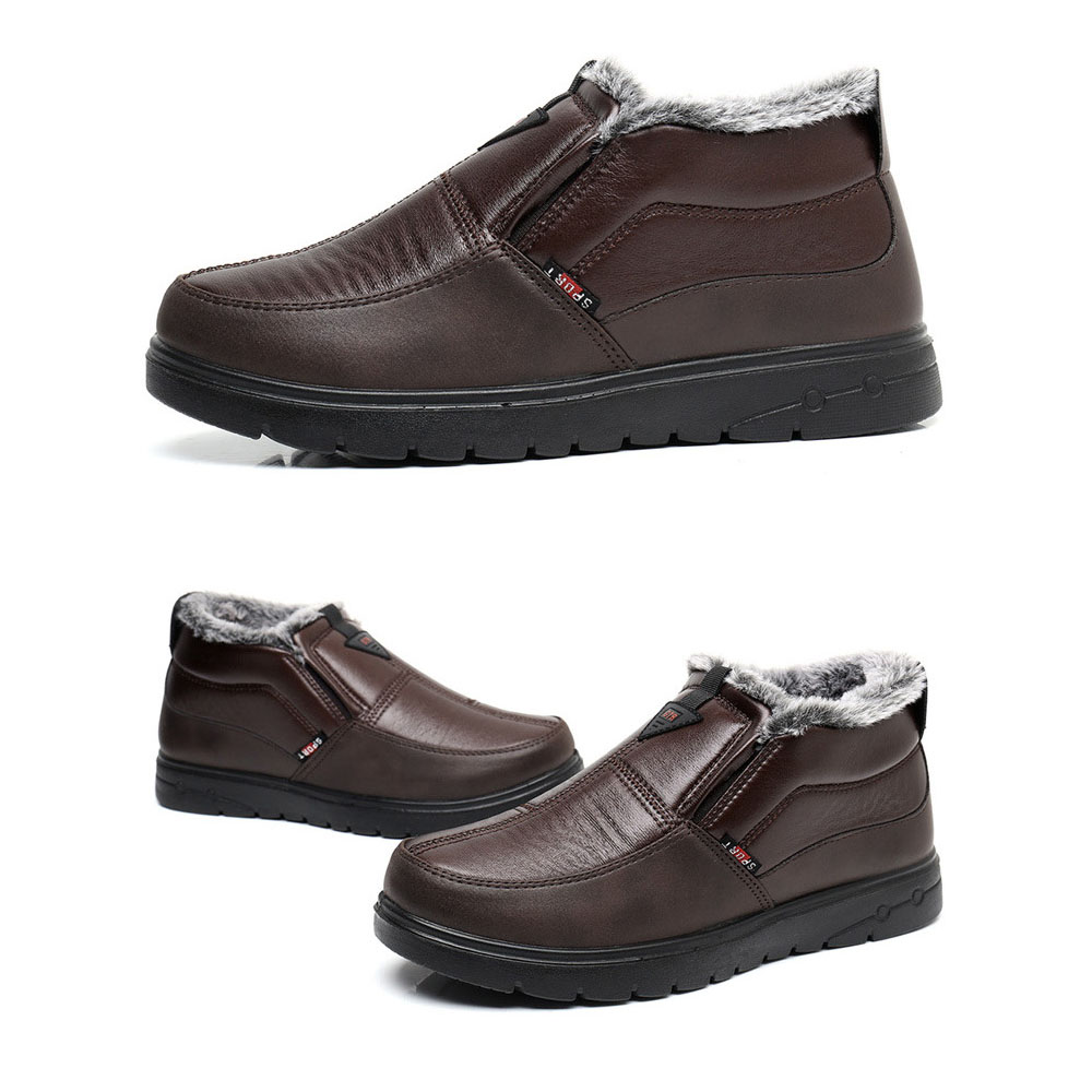 Warme Winter-Slip-on-Plus-Samt-Herren-Baumwollschuhe