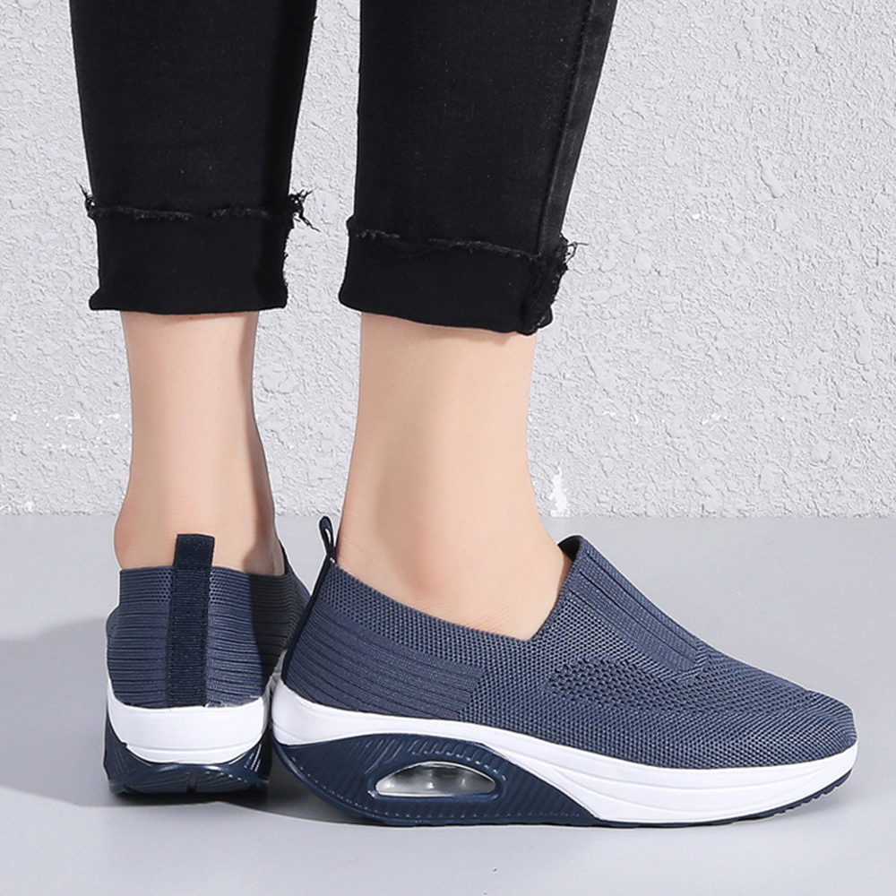 Atmungsaktive Luftpolster-Sneaker für Damen aus Fliegenstrick