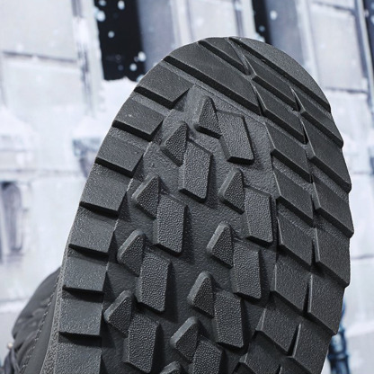 Damen-Schneestiefel mit dicker Sohle und mittelhohem Fleece aus Fleece