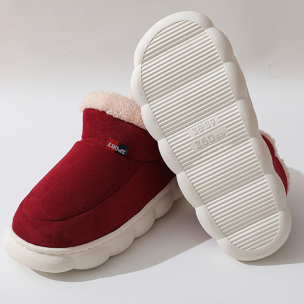 Neue Heimschuhe mit dicken Sohlen und Fleece-Baumwolle