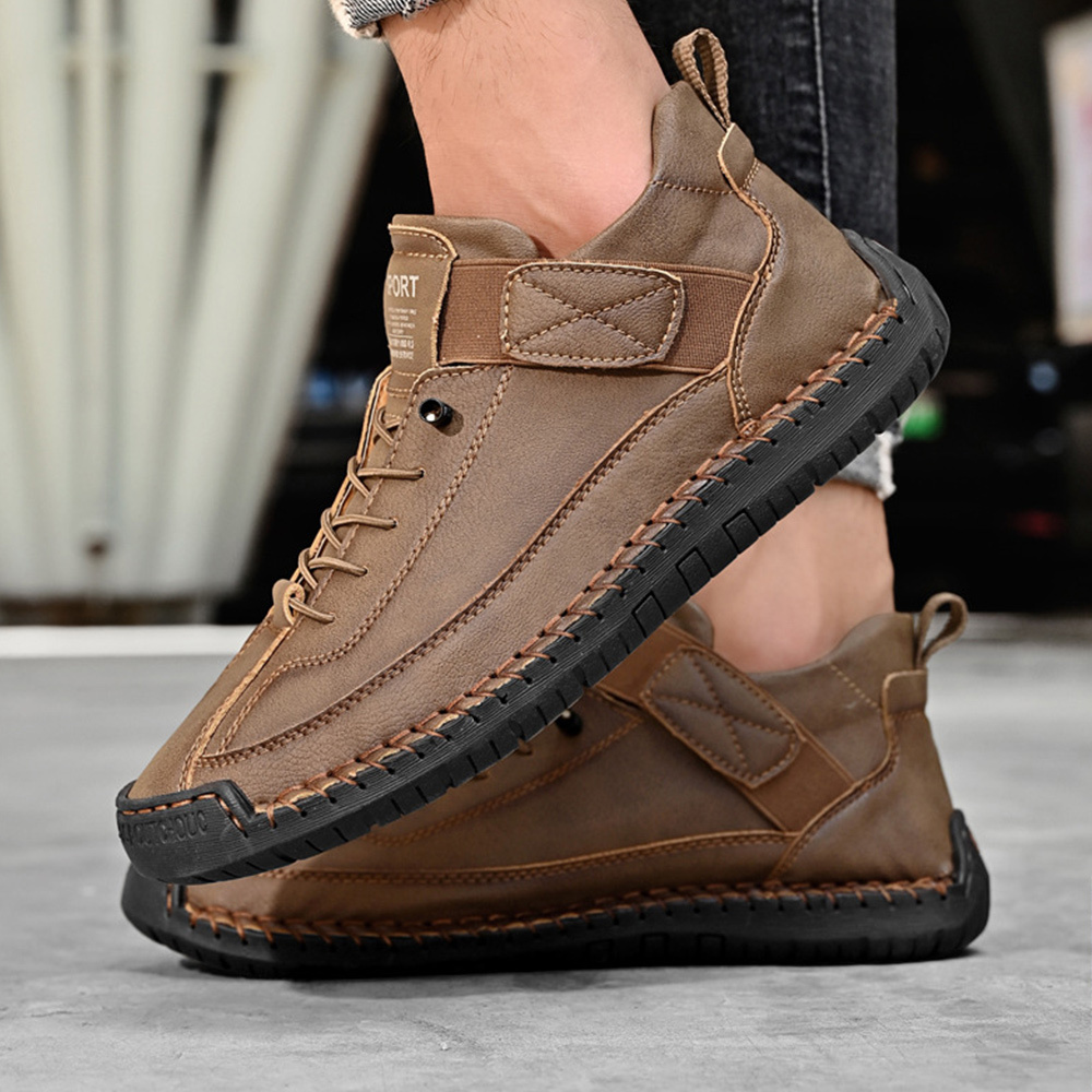 Outdoor-Freizeitstiefel aus Leder für Herren