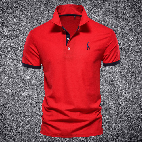 Therling™ Lässiges Sommer-Poloshirt mit Rehkitz-Stickerei für Herren