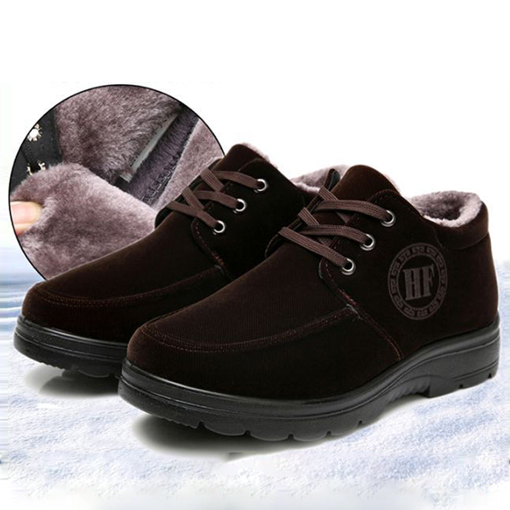 Herren-Winterfleece-Schuhe aus rutschfester, warmer Baumwolle