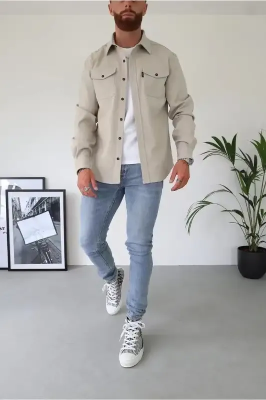 Knopfleisten Jacke für Herren
