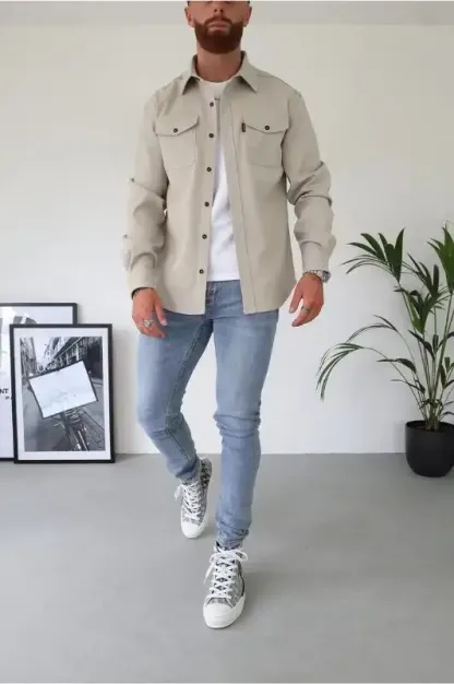 Knopfleisten Jacke für Herren