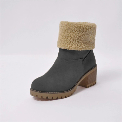 Neue, mit Kaschmir gefütterte, mittelhohe Baumwollstiefel für Damen