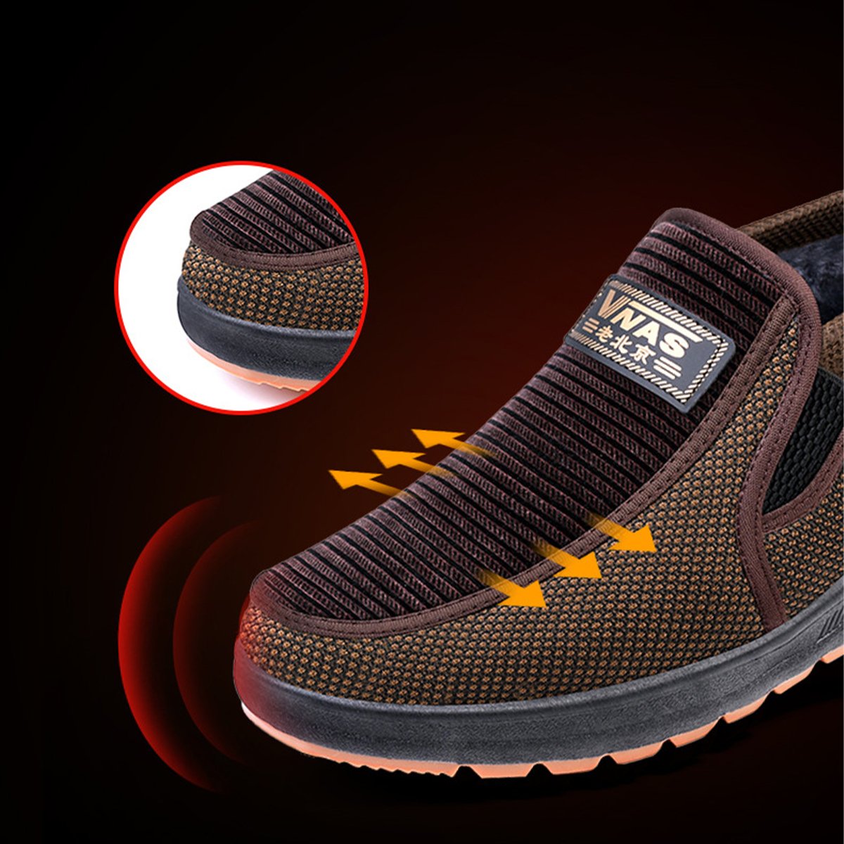 Dicke warme Baumwollschuhe für Herren