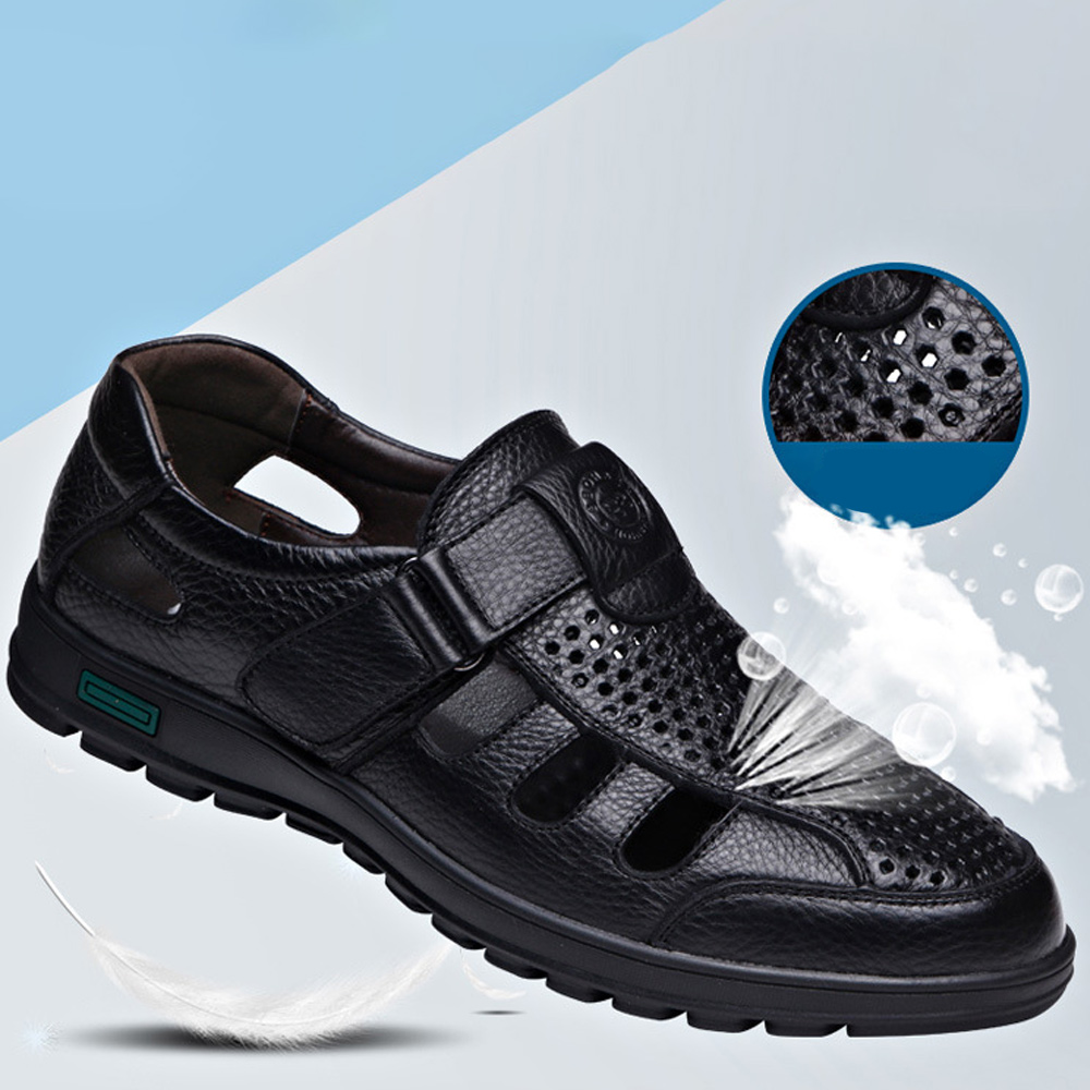 Herren-Hohlsandalen aus Premium-Rindsleder