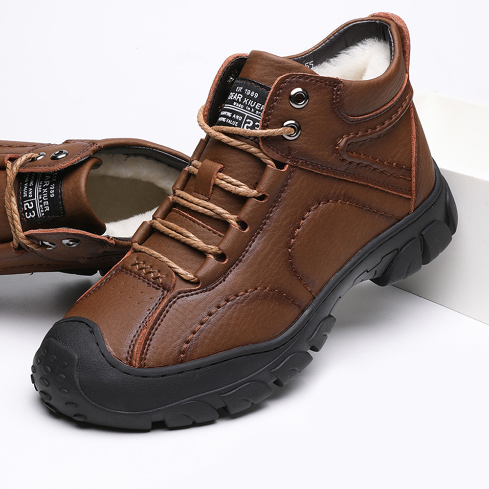 Winter-Herren-Outdoor-Fleece-warme Wanderschuhe