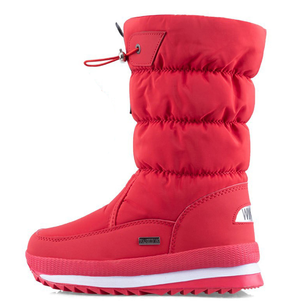 Verdickte und warme Winter-Casual-wasserdichte Anti-Ski-Stiefel in der Mitte der Wade