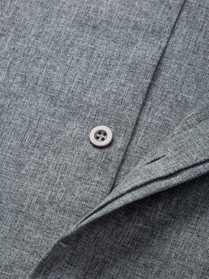 Mehrfarbiges Schlichtes Herrenhemd aus Naturfaser mit Knopfleiste