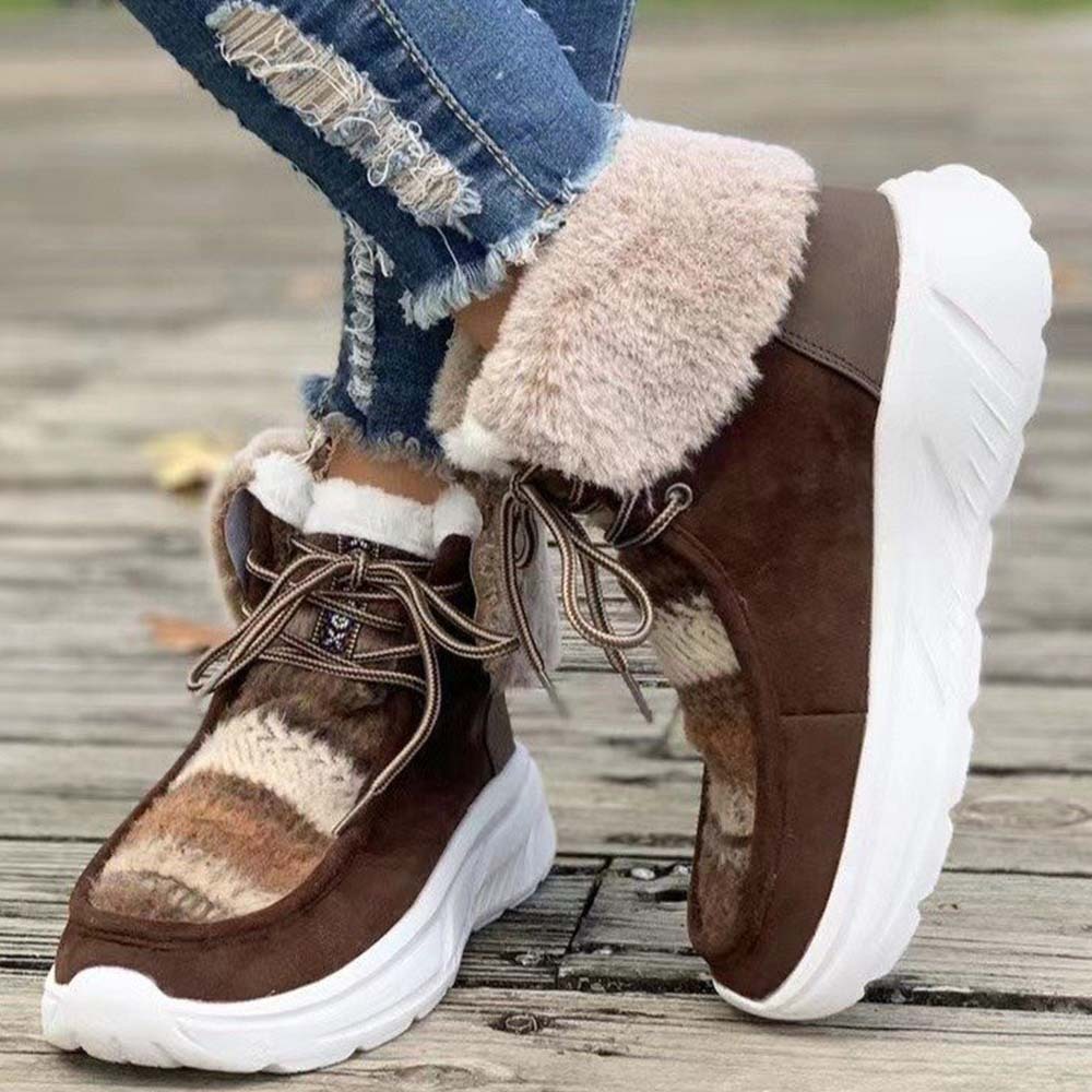 Neue winterverdickte und warme Damenstiefel