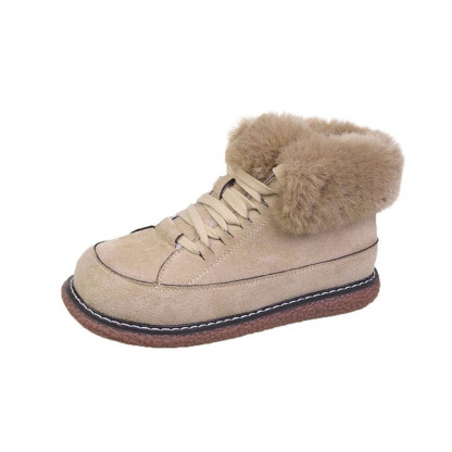 Wintermodische pelzige warme Damen-Kurzstiefel