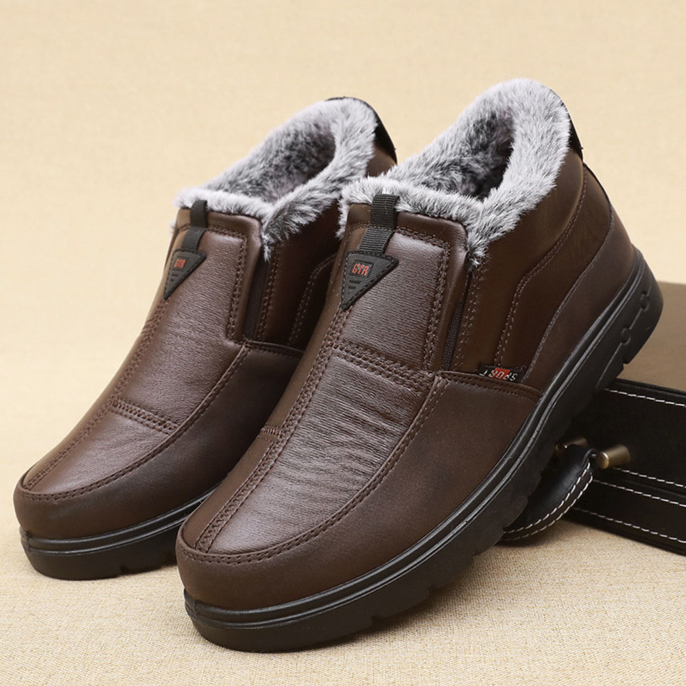 Warme Winter-Slip-on-Plus-Samt-Herren-Baumwollschuhe