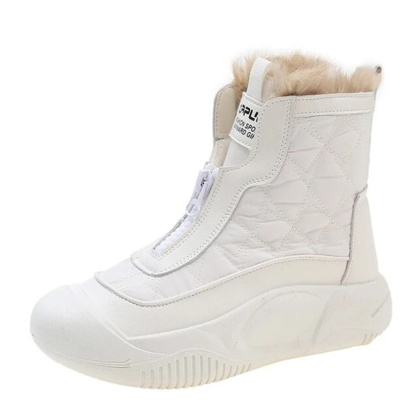 Neue Damen-Schneestiefel im Retro-Stil mit weicher Sohle und Samt