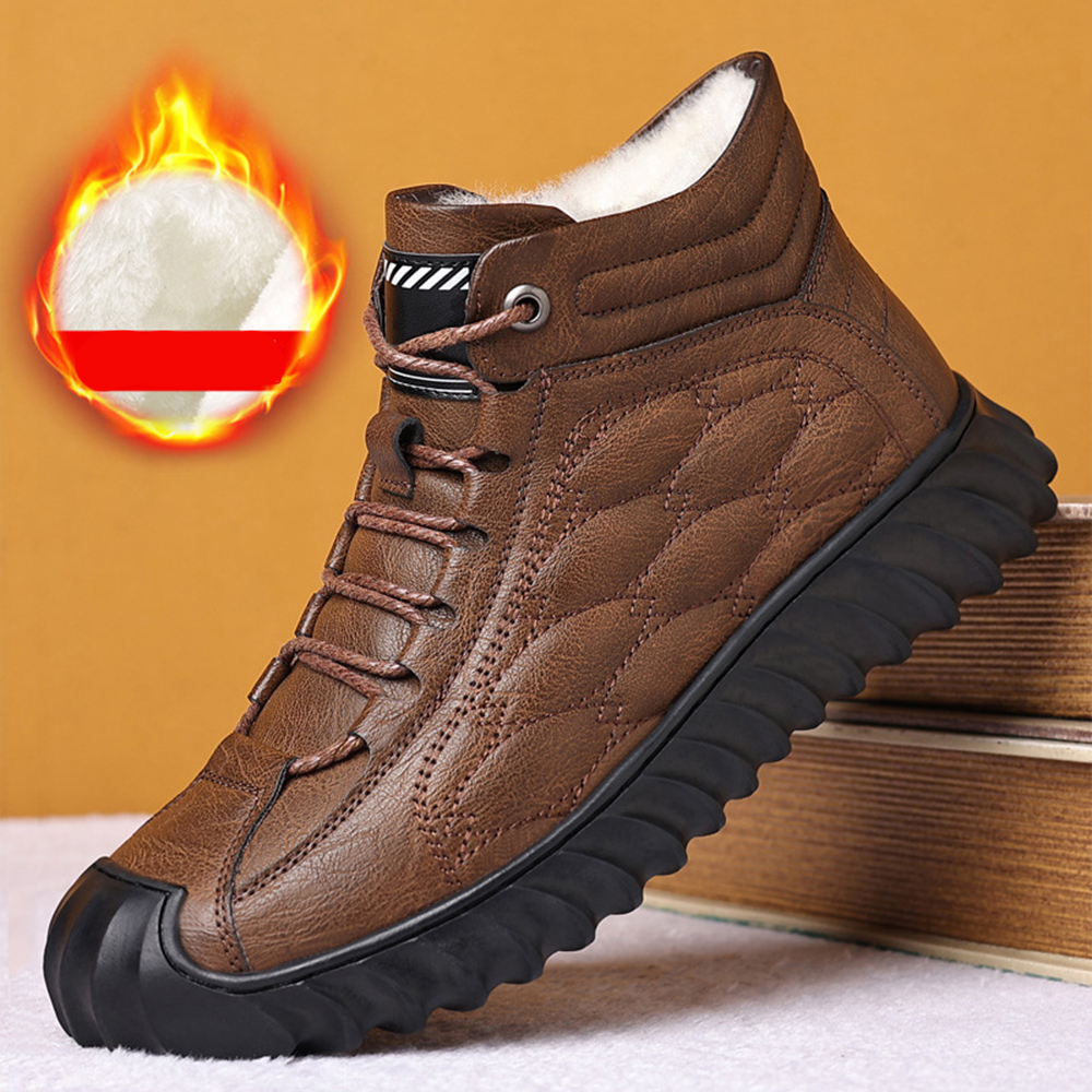 Warme Herren-Schneeschuhe aus Fleece für den Winter