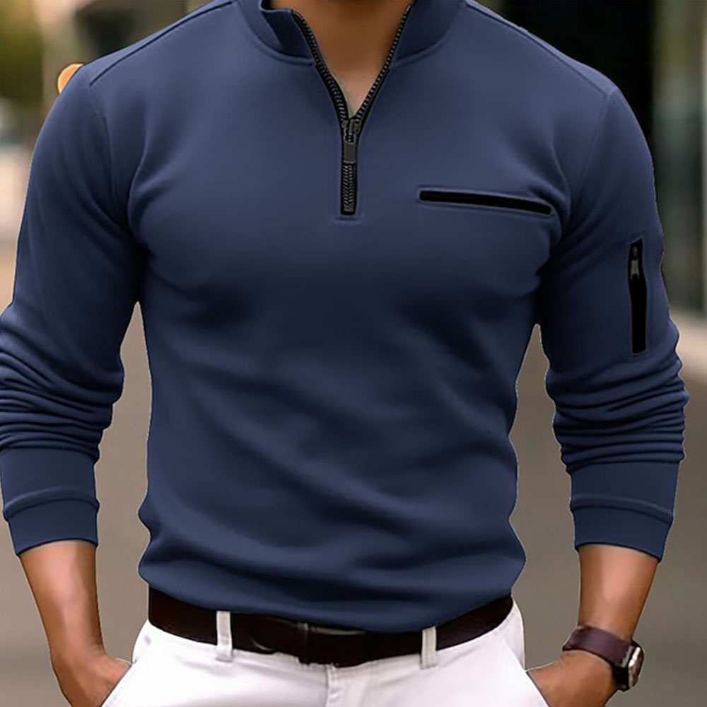 Therling Einfarbiges Poloshirt für Herren