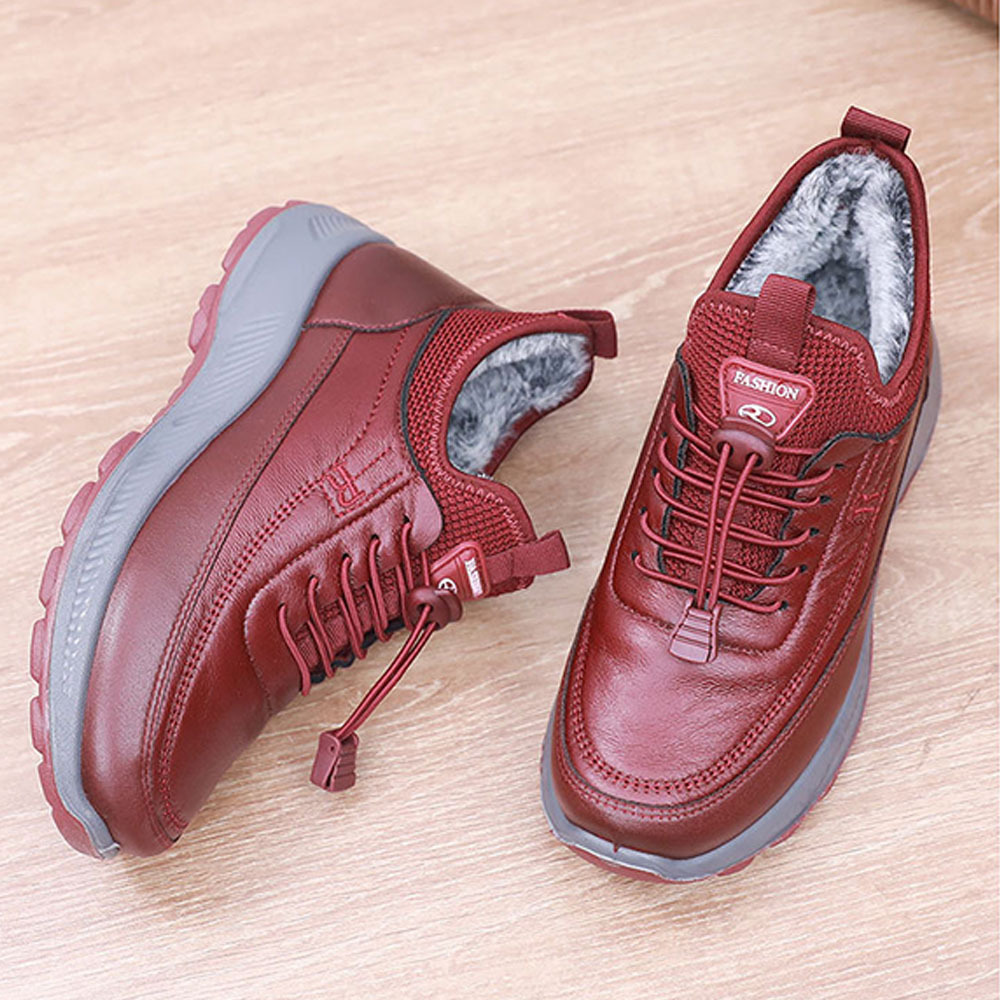 Winter-Damen-Schuhe aus samtverdickter weicher Sohle aus warmer Baumwolle