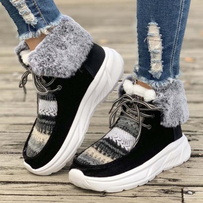 Neue winterverdickte und warme Damenstiefel