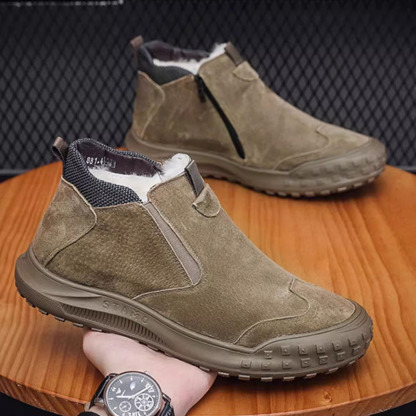 Herren-Winterstiefel aus Fleece mit hohem Schaft aus Baumwolle